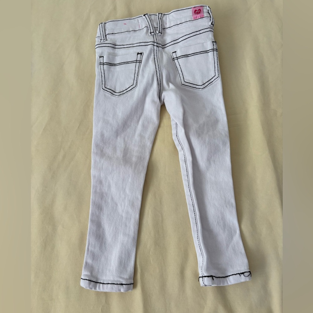 Cutie Patootie/Pink Latte bundle of Trendy Kids' Denim Jeans Navy and White Sz 4 - Picture 8 of 10
